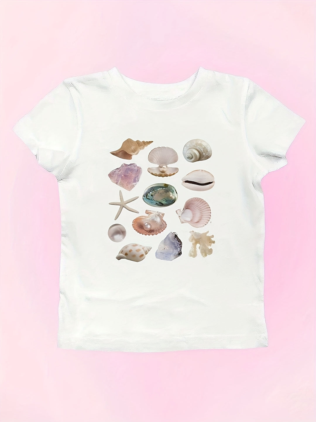 Damen Crop-T-Shirt mit fröhlichem Kirschmotiv R&B
