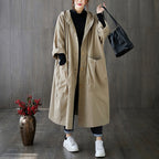 Damen Oversized Kapuzenmantel mit praktischen Taschen R&B