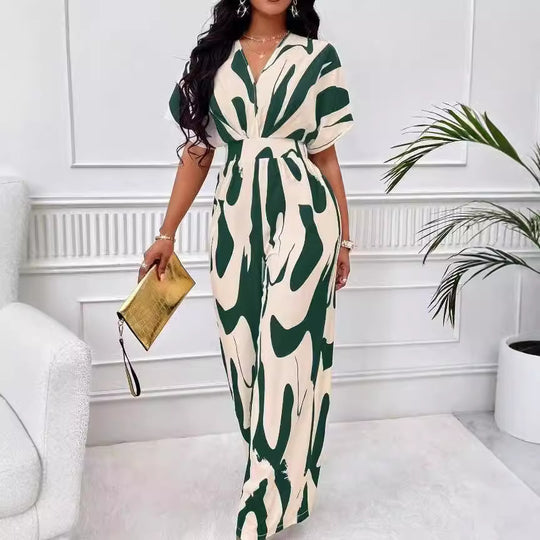 Damen Elegantes und modernes Jumpsuit mit abstraktem Muster R&B