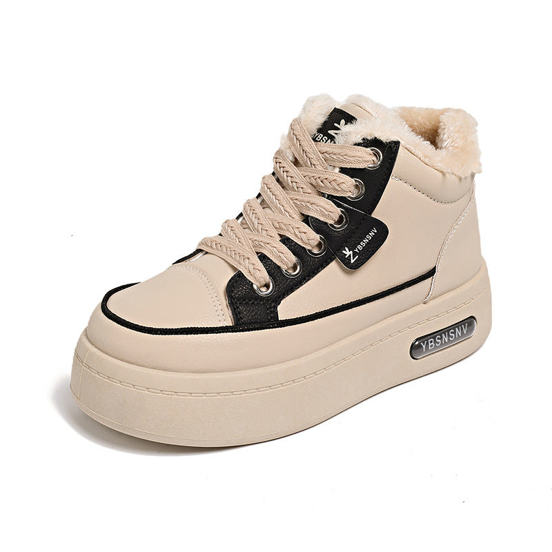 Damen Winterliche High-Top Sneakers mit kuscheligem Innenfutter und dämpfender Sohle R&B