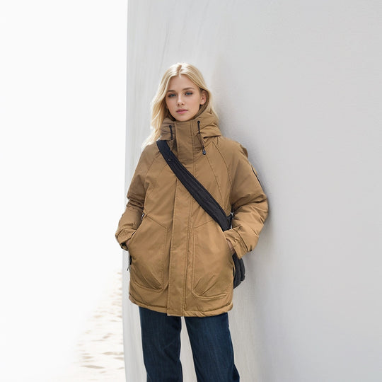 Damen isolierte Funktionsjacke mit hohem Kragen und strategischen Taschen R&B