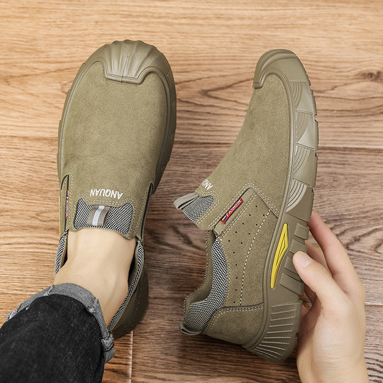 Herren Atmungsaktive Slip-On Freizeitschuhe mit robustem Profil R&B