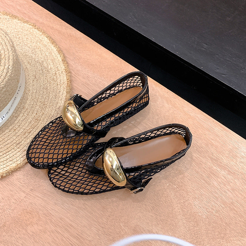 Damen Netzschuhe mit Goldakzenten R&B