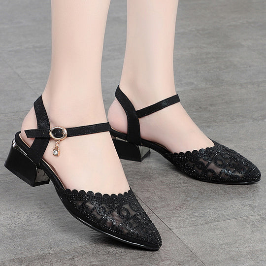 Damen elegante Ballerinas mit modischer Riemchenverzierung und komfortablem Fußbett R&B