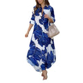 Damen Maxikleid mit seitlichem Schlitz und luftiger Passform R&B