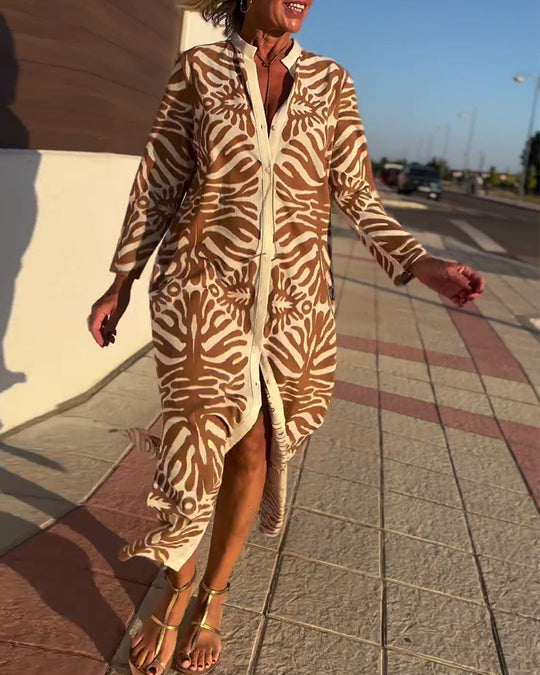 Damen Strandkleid mit eleganter Knopfleiste Heidi-Mode
