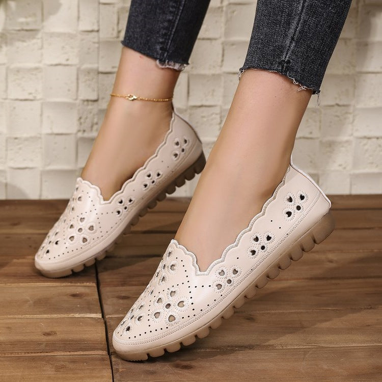 Damen Freizeit-Schuhe mit detaillierter Lochmusterung R&B