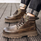Damen Robuste Schnürboots mit rutschfester Profilsohle und isolierendem Innenfutter