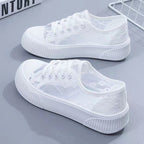 Damen Sneakers mit eleganter Spitzenoptik und komfortabler Polsterung R&B