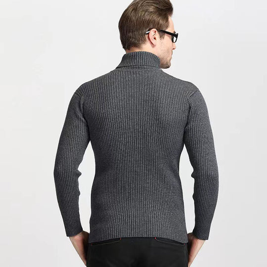 Herren Rollkragenpullover mit feiner Rippenstruktur und hohem Tragekomfort R&B