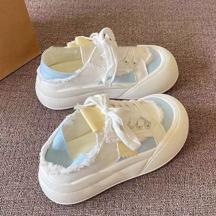 Damen Freizeit Sneakers mit lässiger Zerrkupfer-Optik und bequemer Dämpfung R&B