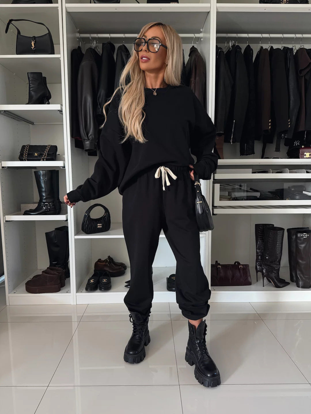 Damen entspannendes Sweat-Set mit hohem Komfort und weitem Schnitt R&B