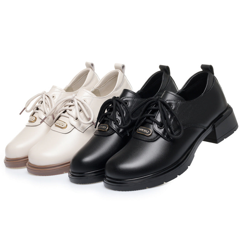 Damen klassische Schnürschuhe mit modernem Blockabsatz R&B
