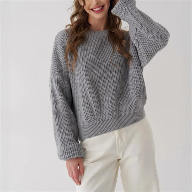 Damen lässiger Strickpullover R&B