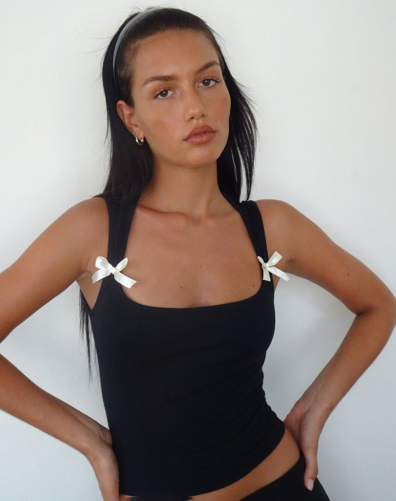 Damen Crop-Top mit verspielten Schleifendetails R&B