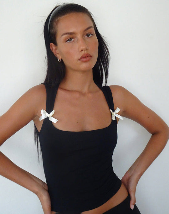 Damen Crop-Top mit verspielten Schleifendetails R&B