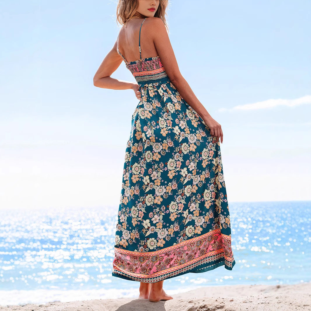 Damen Maxikleid mit floralem Design R&B