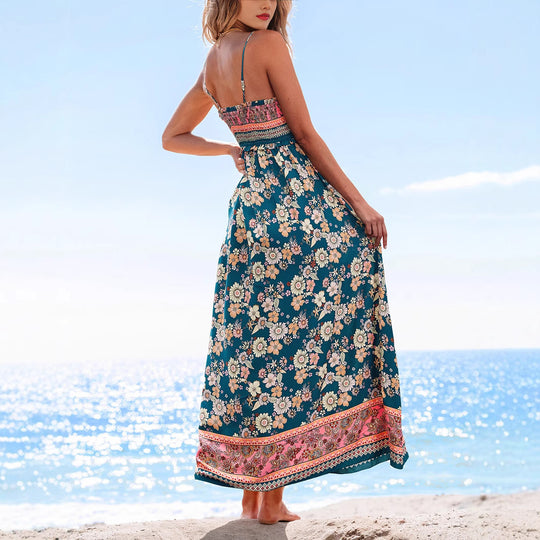 Damen Maxikleid mit floralem Design R&B