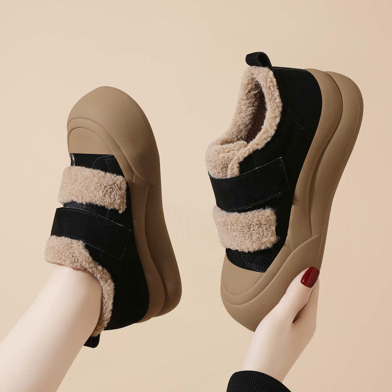 Damen modische Sneaker mit praktischem Klettverschluss und wärmendem Innenfutter R&B