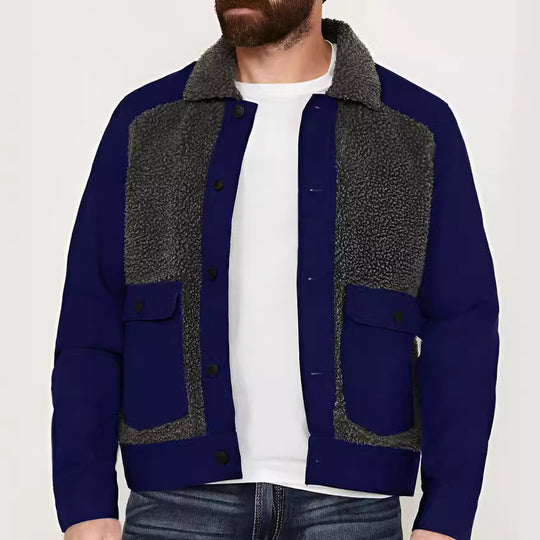 Herren etwas übergroße Jacke mit weichem Futter und praktischen Taschen R&B