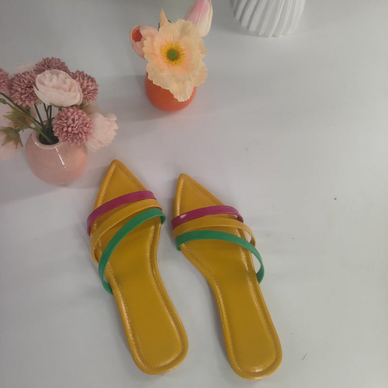 Damen Trendige Riemchen-Sandalen mit spitzem Zehenbereich R&B