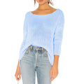 Damen lockerer Strickpullover mit weitem Schnitt und Rundhalsausschnitt R&B
