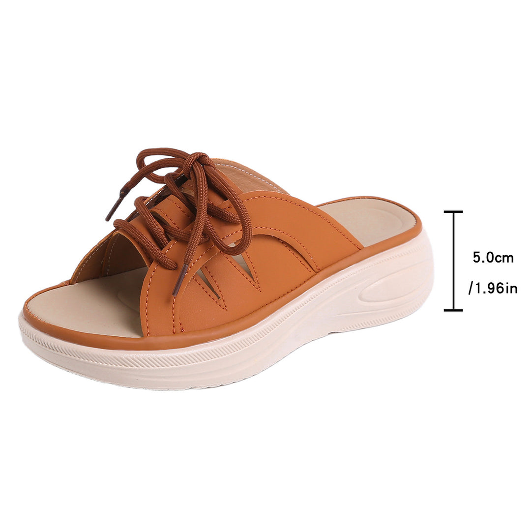 Damen Clogs mit angesagtem Schnürdesign und komfortabler Plateau-Sohle R&B