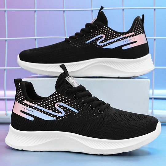 Damen Sportliche Sneakers mit atmungsaktivem Mesh-Obermaterial und dämpfender Sohle R&B 1771821047