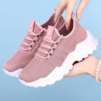 Damen nan atmungsaktive Strick-Slip-On Sneaker mit sockenähnlichem Schaft und profiliertem Plateau-Absatz R&B
