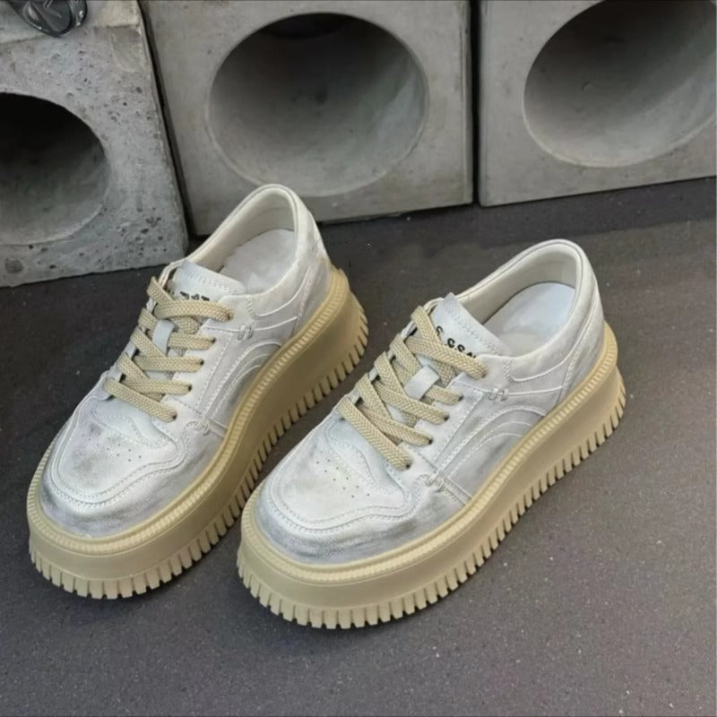 Damen Modische Sneaker mit plateauartiger Sohle und atmungsaktivem Design R&B