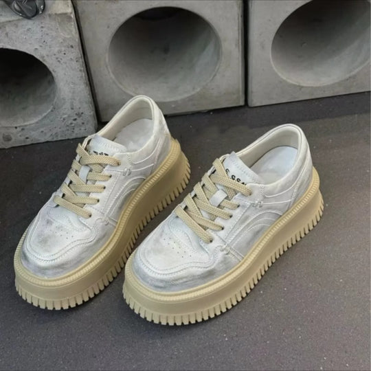 Damen Modische Sneaker mit plateauartiger Sohle und atmungsaktivem Design R&B