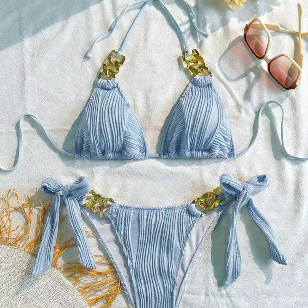 Damen Triangel-Bikini mit elegantem Ketten-Detail R&B