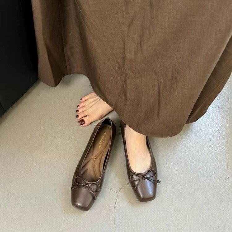 Damen Ballerinas mit dekorativem Schleifen-Design und bequemem Fußbett EB