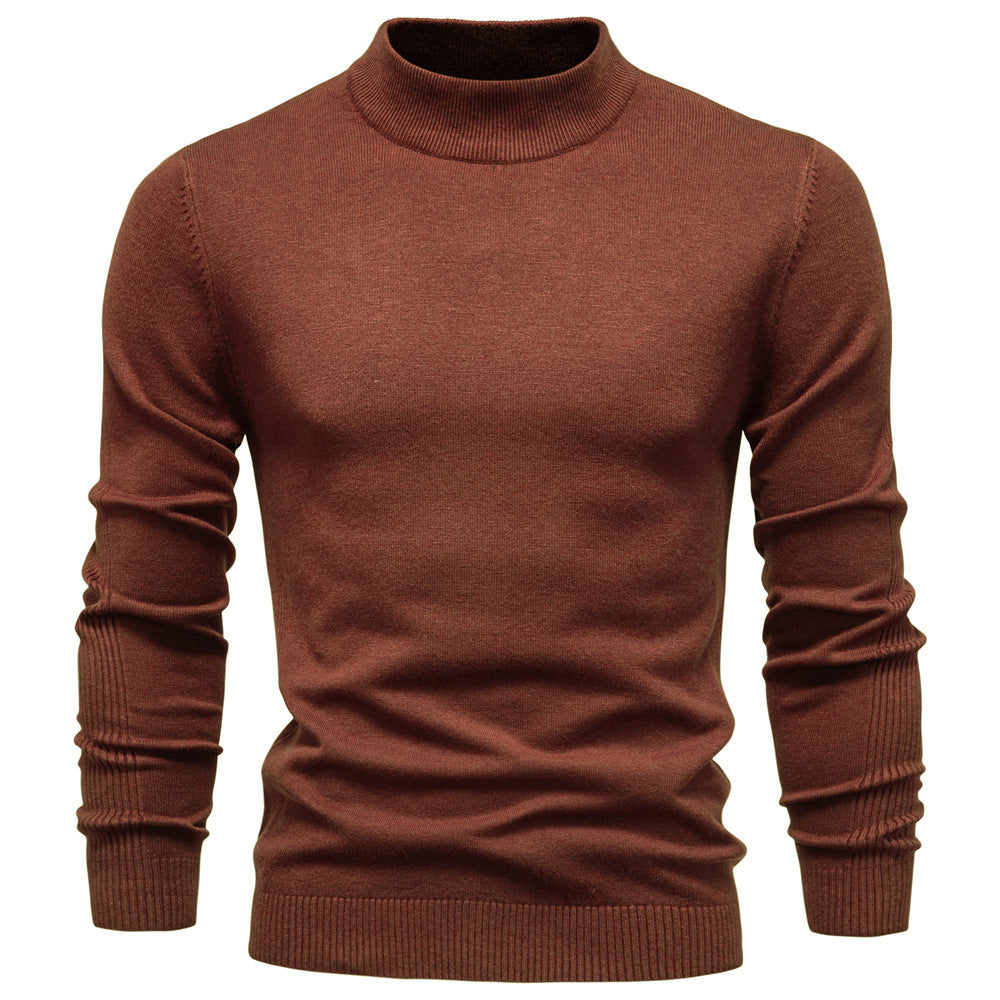 Herren Rollkragenpullover aus weichem Strickmaterial mit feiner Rippstruktur R&B