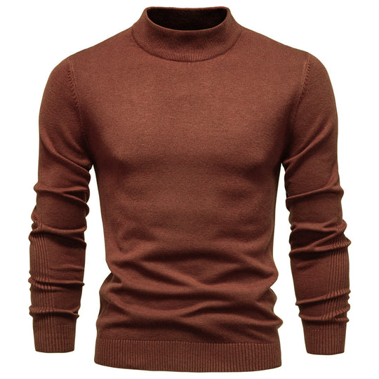 Herren Rollkragenpullover aus weichem Strickmaterial mit feiner Rippstruktur R&B