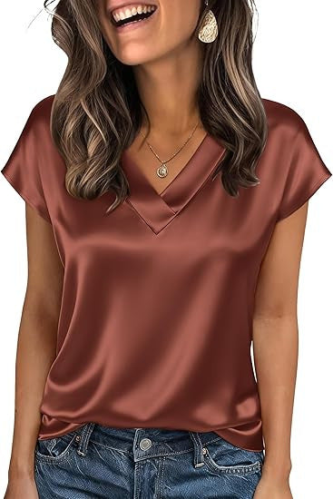 Damen Satinbluse R&B