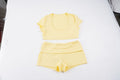 Damen Crop-Top und Shorts Set R&B