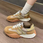 Damen Sportliche Sneakers mit modischem Veloursleder und einzigartigem Profil R&B