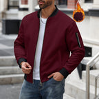 Herren Sportliche Bomberjacke mit Reißverschluss und strukturiertem Design R&B