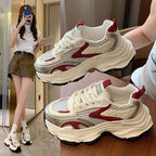 Damen Sportliche Chunky Sneakers mit atmungsaktiver Oberflächenstruktur R&B