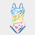 Damen Einteiler Badeanzug mit kreativem grafischen Design R&B