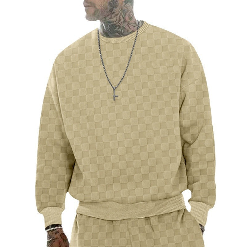 Herren lässiger oversized Sweatshirt mit strukturiertem Design R&B