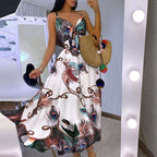 Frauen Boho-inspiriertes Maxikleid mit geknotetem Detail