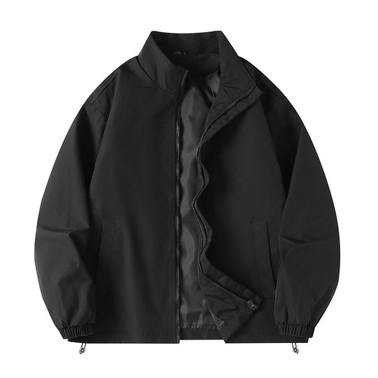 Herren lässige Windjacke mit hochabschließendem Kragen und praktischen Taschen R&B
