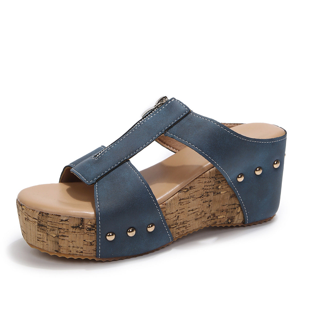 Damen Wedge-Pantoletten mit verstellbarem Riemendesign und komfortablem Fußbett