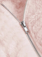 Damen Kuschelige Fleecejacke mit angeschnittenem Schnitt und Kapuze R&B