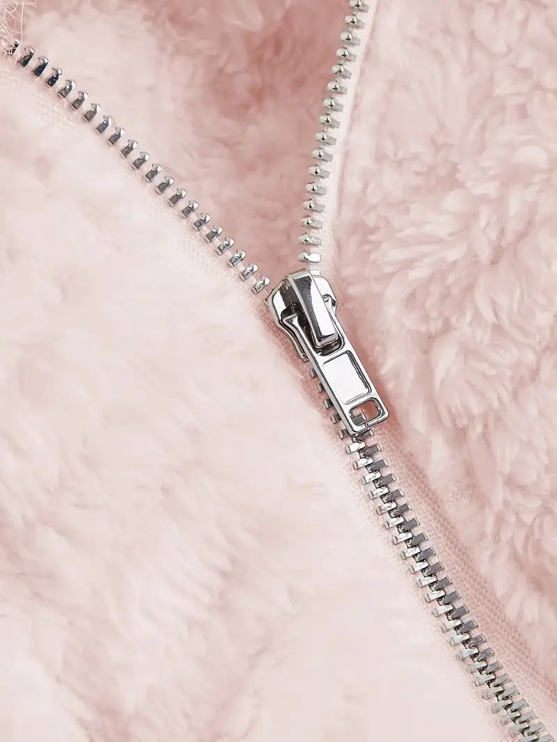 Damen Kuschelige Fleecejacke mit angeschnittenem Schnitt und Kapuze R&B