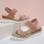 Damen Wedge-Sandalen mit verstellbaren Riemen und komfortablem Fußbett R&B