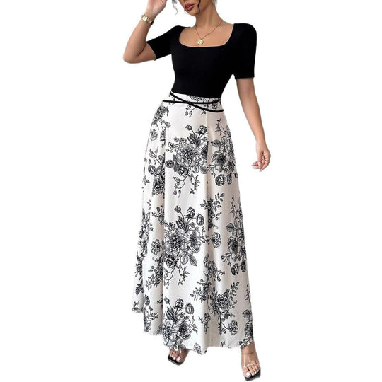 Damen Eleganter Maxirock mit floralem Muster R&B