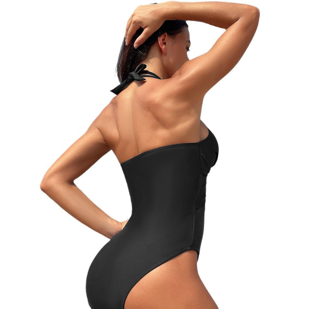 Damen Einteiliger Badeanzug mit stylishen Mesh-Elementen R&B